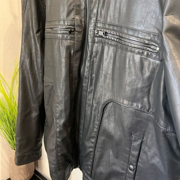 Apt 9 vegan leather jacket black size XXL NWOT - Picture 8 of 13